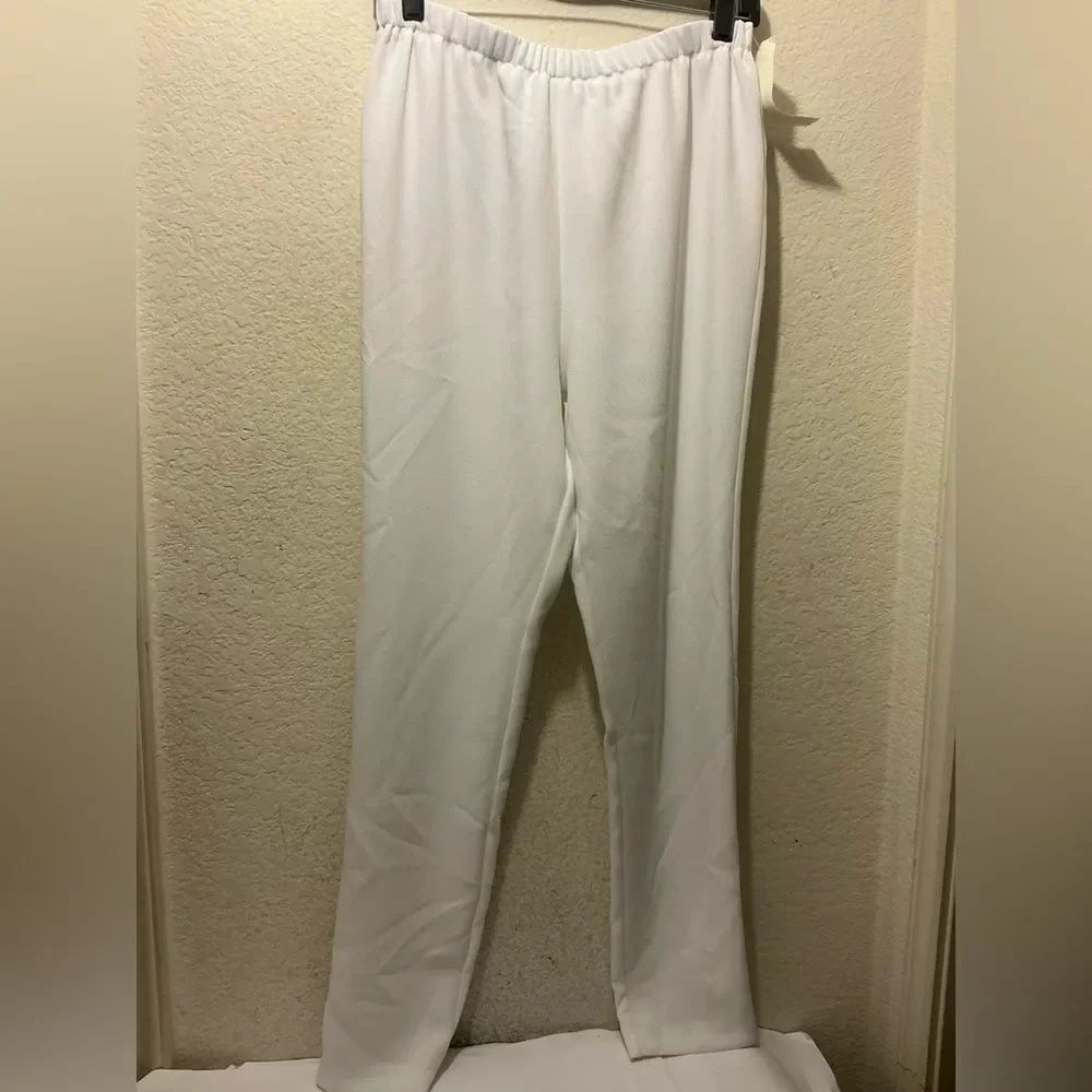Allie Coosh Pants Womens Sophia Pull on Dress pants in white size XP $225